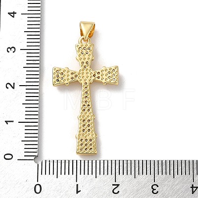 Brass Micro Pave Cubic Zirconia Pendants KK-A212-07E-G-1