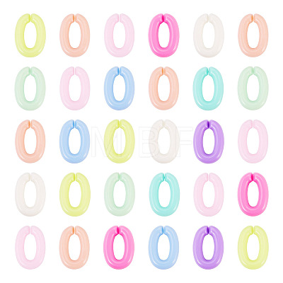 300Pcs Opaque Acrylic Linking Rings MACR-TA0002-83-1