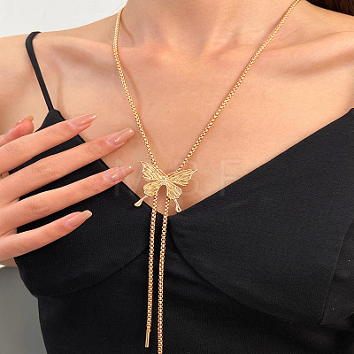 Adjustable Alloy Pendant Lariat Necklaces for Women FS-WGF503A-05-1