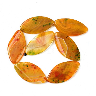 Dyed Natural Agate Beads Strands G-U029-E01-1