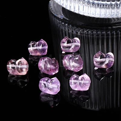 Natural Amethyst Cat Shape Beads PW-WG2A65D-01-1