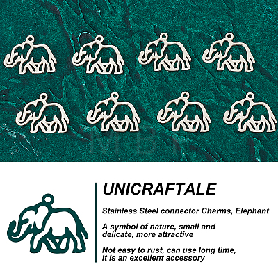 Unicraftale 20Pcs 201 Stainless Steel Pendants STAS-UN0036-46-1