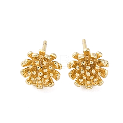 Brass Stud Earrings EJEW-Q014-34G-1