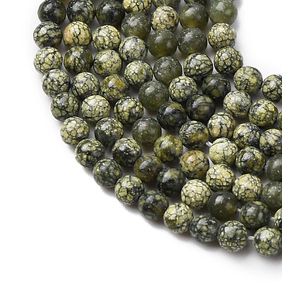 Natural Serpentine/Green Lace Stone Beads Strands G-Z116-A16-3mm-1
