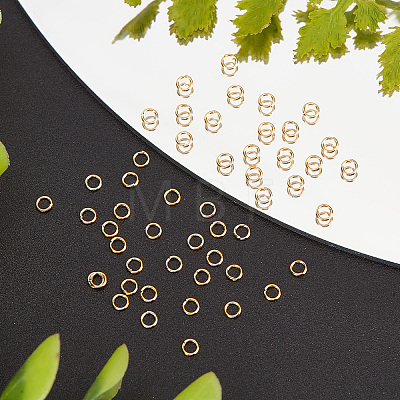500Pcs Electroplated Stainless Steel Open Jump Ring STAS-CN0001-19-1