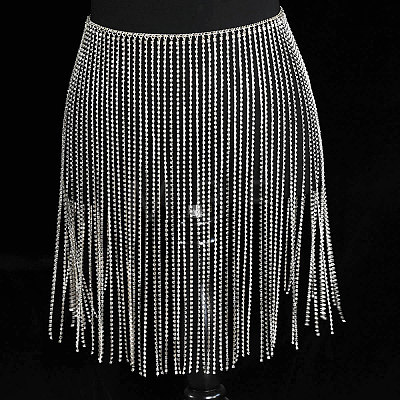 Full Crystal Rhinestone Tassel Skirt Body Chains WGA3B2D-10-1