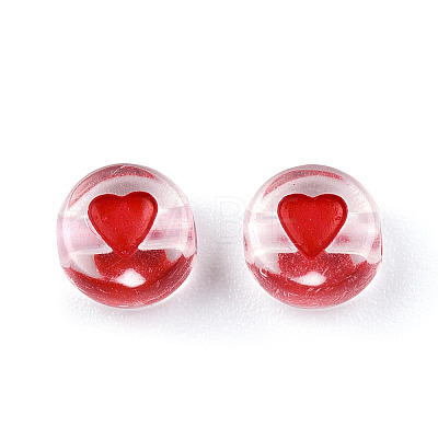 Transparent Acrylic Enamel Beads MACR-N008-60B-1