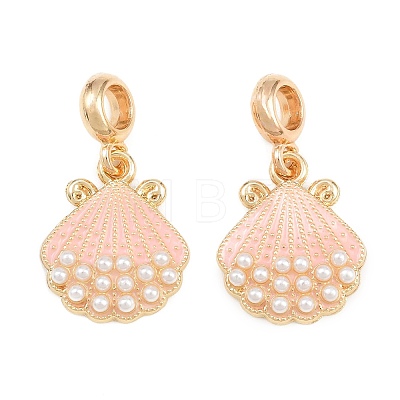 Alloy Enamel European Dangle Charms AL-CBAC2D3-03G-06-1