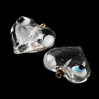 Handmade Evil Eye Lampwork Pendants LAMP-M015-03F-1