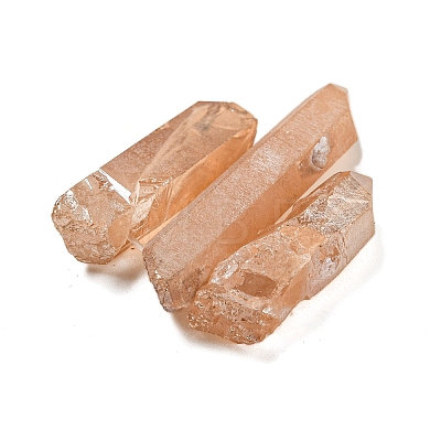 Electroplated Natural Quartz Crystal Graduated Beads Strands G-P315-A13-1