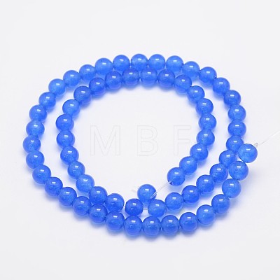 Natural & Dyed Malaysia Jade Bead Strands G-A146-6mm-A21-1