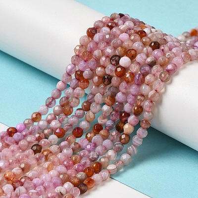 Natural Striped Agate/Banded Agate Beads Strands G-H302-A02-02-1
