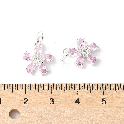 Brass Micro Pave Cubic Zirconia Pendants KK-U067-03S-03-1
