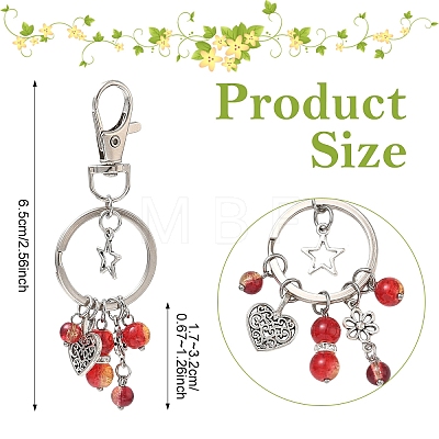 Alloy & Glass Keychains KEYC-YW00303-03-1