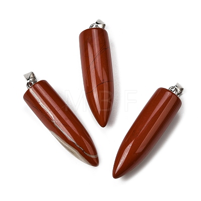Natural Mixed Stone Pointed Pendants G-F820-12-1