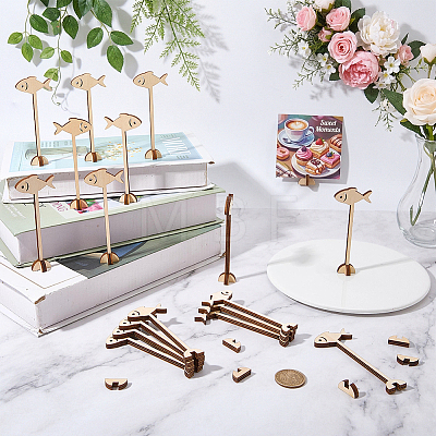 15Pcs Wood Menu Selection Sign AJEW-FG0005-87E-1