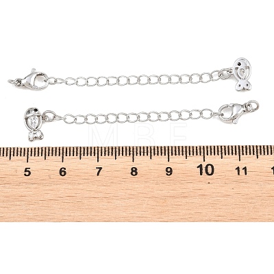 Brass Curb Chain Extender KK-P354-23P-1