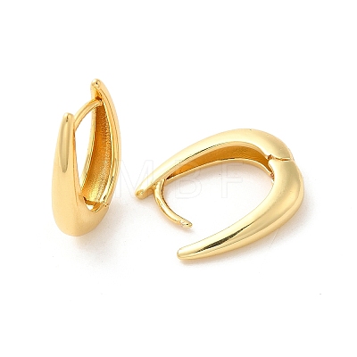 Brass Hoop Earrings EJEW-P254-06G-1