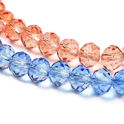 Transparent Painted Glass Beads Strands X1-DGLA-A034-T8mm-A02-1