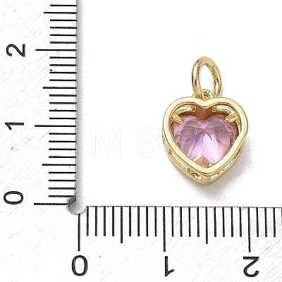 Brass Pave Cubic Zirconia Charms KK-CBA56EF-31G-03-1
