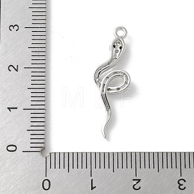 Brass Micro Pave Clear Cubic Zirconia Pendants KK-S505-03P-02-1