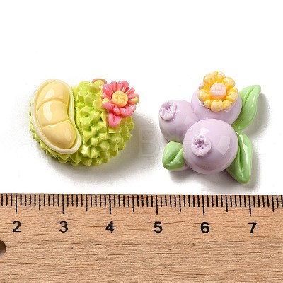 Flower Fruit Opaque Resin Decoden Cabochons CRES-P033-01-1