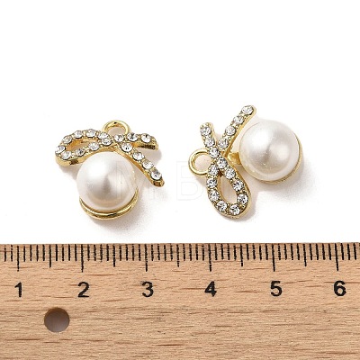 Alloy with Rhinestone Pendants FIND-B032-12G-1