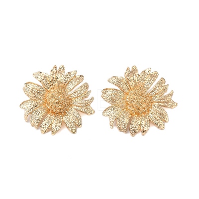 Flower Alloy Stud Earrings for Women EJEW-A112-08KCG-1