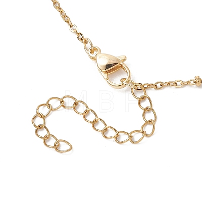 Dyed Natural Cultured Freshwater Pearl Potato & Glass Beaded Pendant 304 Stainless Steel Satellite Chain Necklaces for Women NJEW-JN05937-01-1