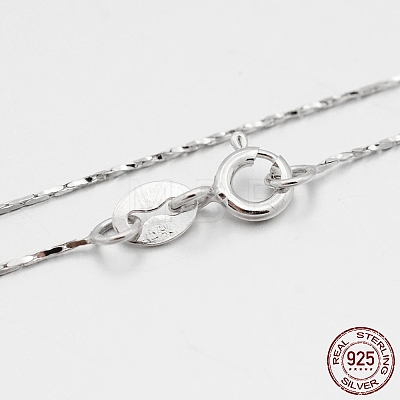 Rhodium Plated 925 Sterling Silver Coreana Chain Necklaces X-STER-M086-17A-1