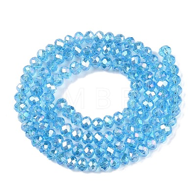 Electroplate Glass Beads Strands EGLA-A044-T4mm-B08-1