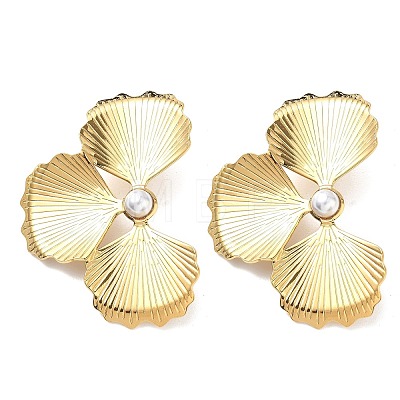 Valentine's Day 304 Stainless Steel Stud Earrings for Women EJEW-K330-02G-1