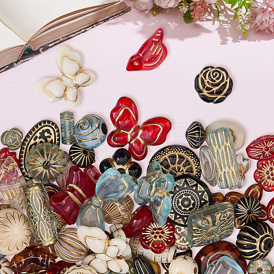 120Pcs 8 Styles Transparent Acrylic Beads MACR-BM0001-05-1