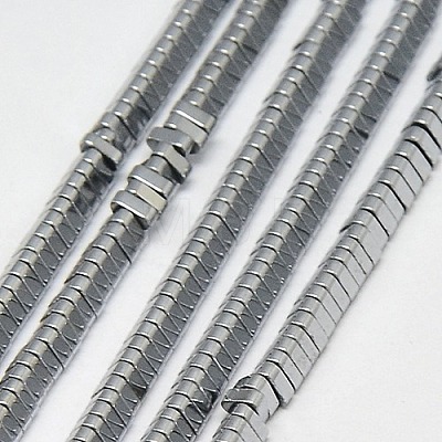 Electroplate Non-magnetic Synthetic Hematite Beads Strands G-J174-3x3mm-M-1
