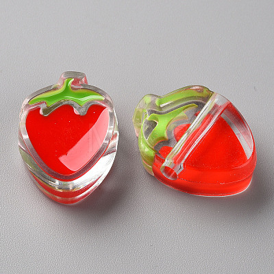 Transparent Enamel Acrylic Beads X1-TACR-S155-003F-1