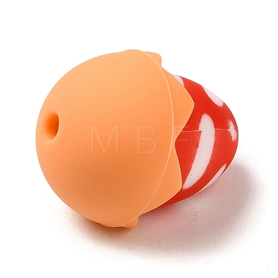 Easter Eggshell Food Grade Eco-Friendly Silicone Focal Beads SIL-Q022-06C-1