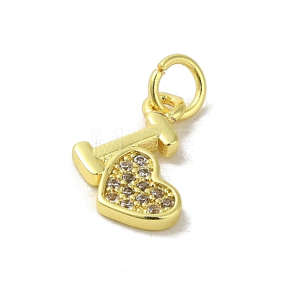 Real 18K Gold Plated Brass Pave Cubic Zirconia Pendants KK-M283-08D-01-1