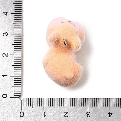 Flocking Opaque Resin Pendants RESI-G128-01B-1