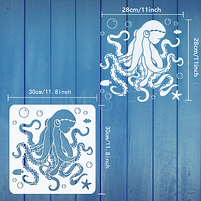 PET Hollow Out Drawing Painting Stencils DIY-WH0391-0147-1