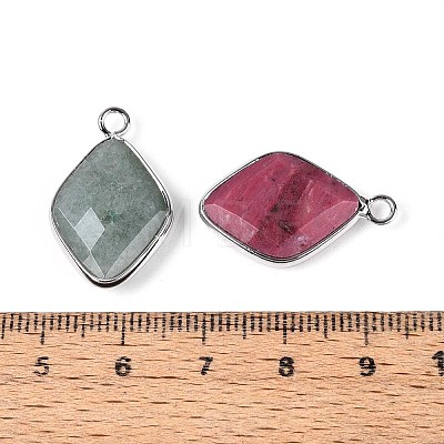 Natural & Synthetic Mixed Stone Faceted Pendants G-T144-69M-1