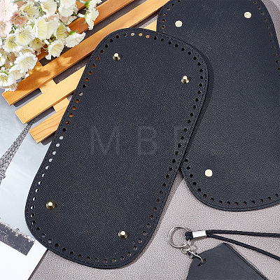   2Pcs PU Leather with Iron Oval Bottom FIND-PH0001-99A-1