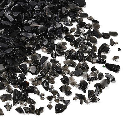 Natural Obsidian Chip Beads X-G-L453-08-1
