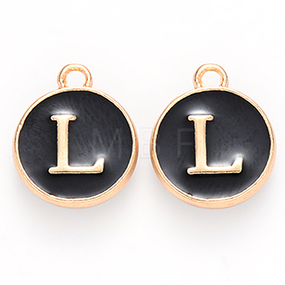 Golden Plated Alloy Charms LS-X-ENAM-S118-02L-1