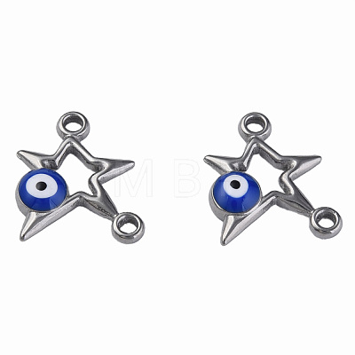 304 Stainless Steel Enamel Connector Charms STAS-N087-62-03P-1