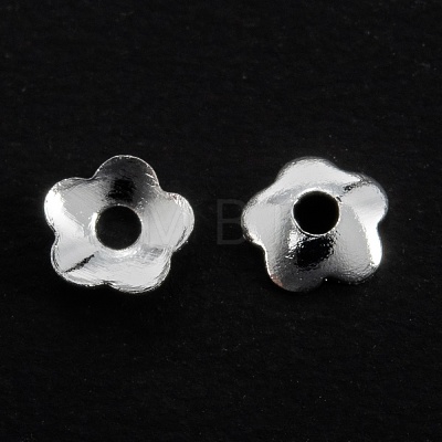 5-Petal Brass Bead Cap KK-D063-13S-1