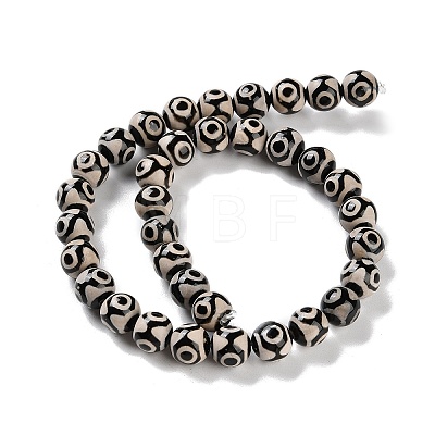 Natural Tibetan 3-Eye dZi Agate Beads Strands G-B084-A08-02-1