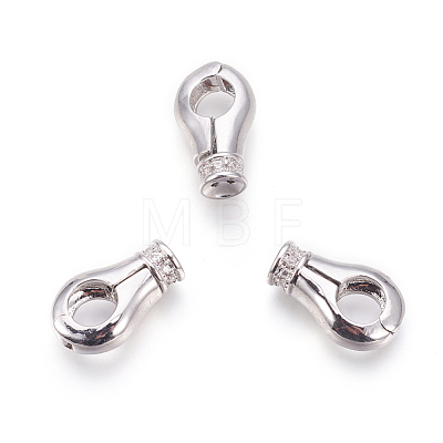 Brass Magnetic Clasps X-KK-O109-01P-1