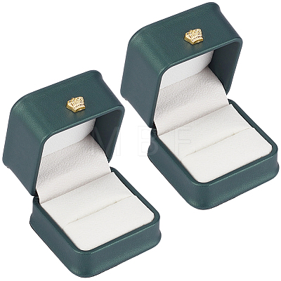 2Pcs PU Leather Jewelry Boxes CON-CL0001-16-1