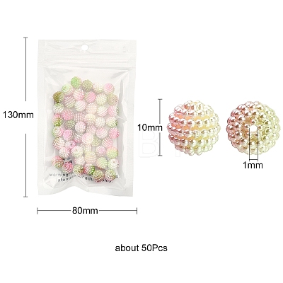 50Pcs Imitation Pearl Acrylic Beads OACR-YW0001-11I-1