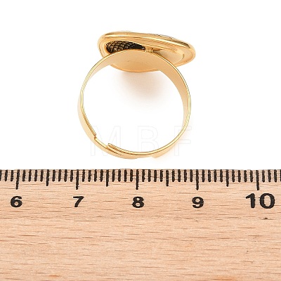 304 Stainless Steel Resin Cuff Open Rings RE-E001-02G-1